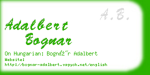 adalbert bognar business card